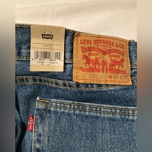 NWTs.  Levi's Classic 505 Blue Jeans with Red Tab